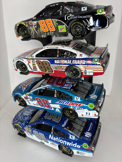 Side Facing Slanted Four Tier 1/24 NASCAR Diecast Stand/Display