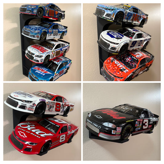 Wall Mounted Side Facing 1/24 NASCAR Diecast Stand/Display