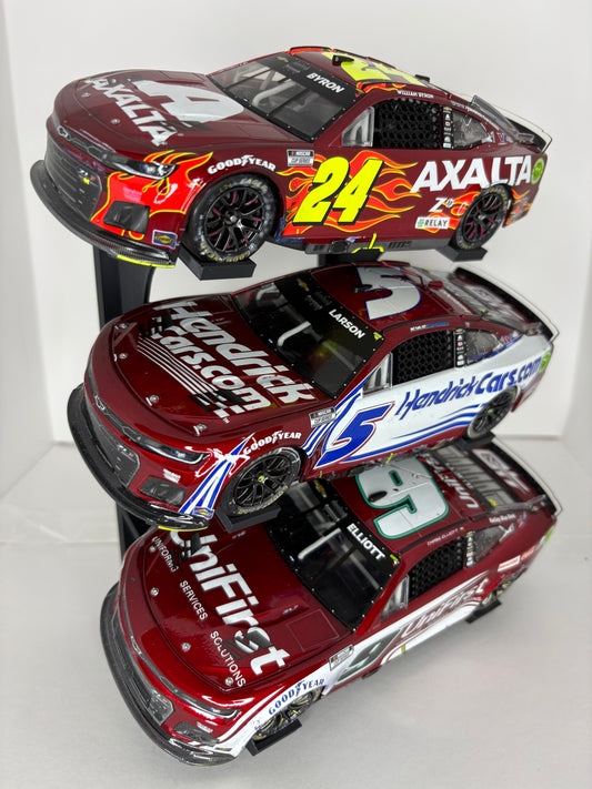Side Facing Slanted Three Tier 1/24 NASCAR Diecast Stand/Display