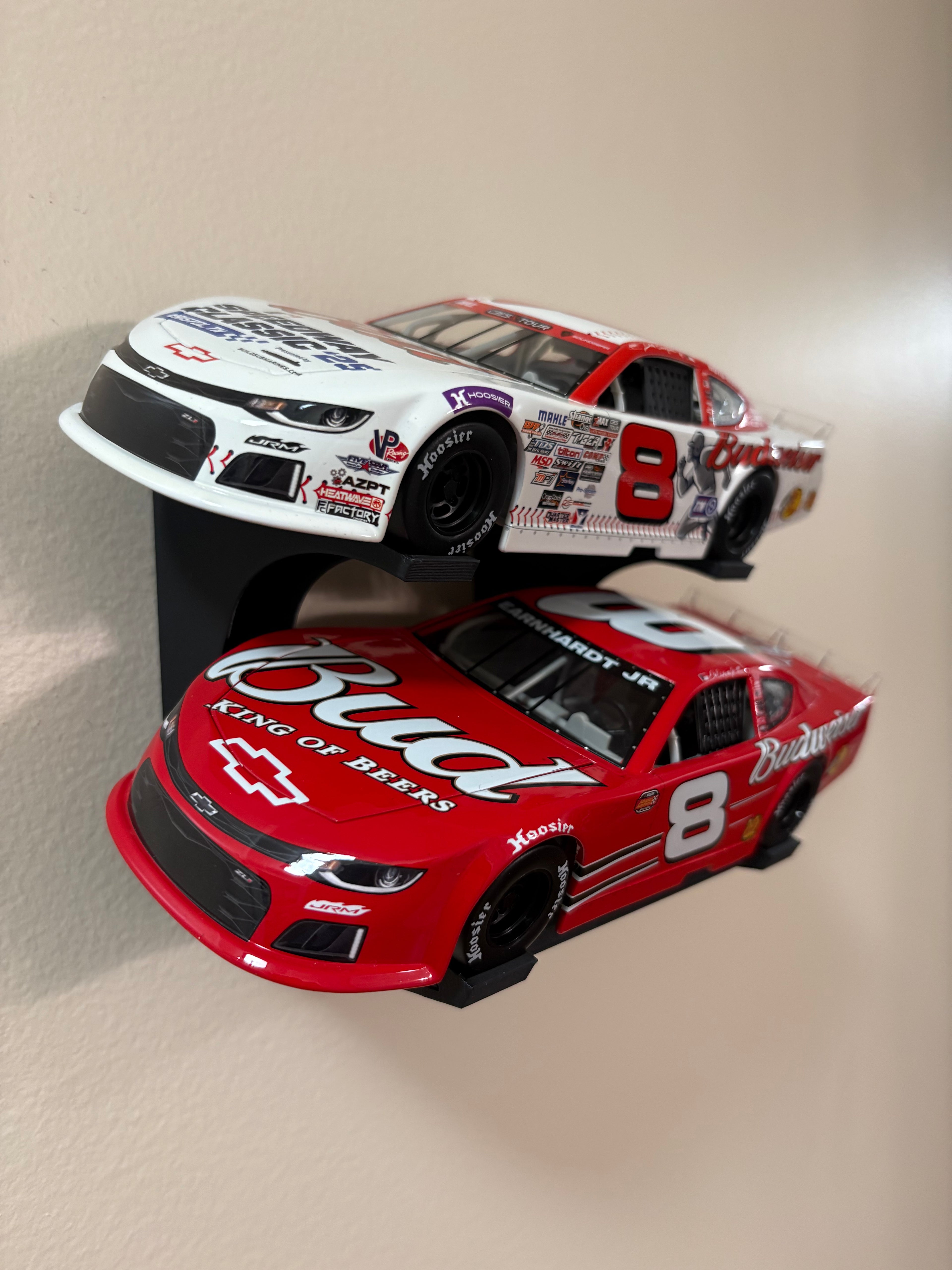 Wall Mounted Side Facing 1/24 NASCAR Diecast Stand/Display