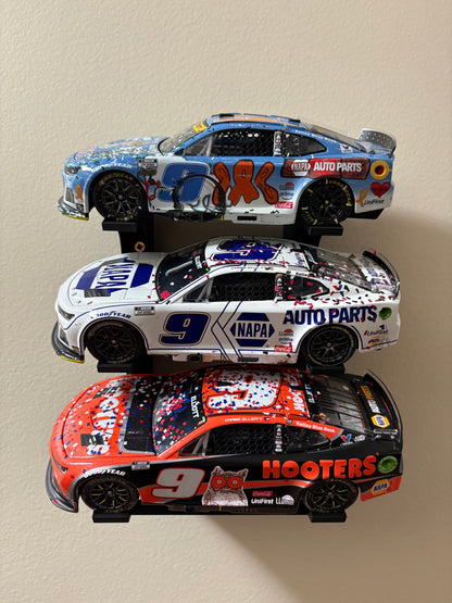 Wall Mounted Side Facing 1/24 NASCAR Diecast Stand/Display