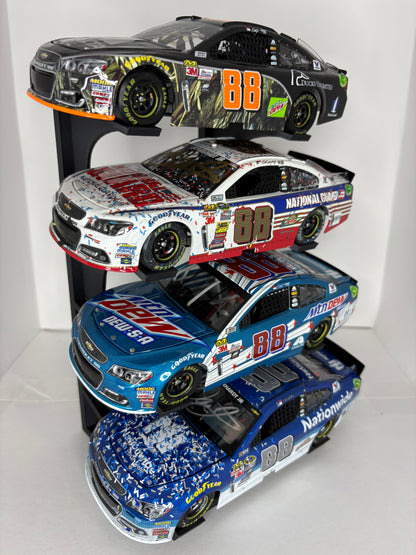 Side Facing Slanted Four Tier 1/24 NASCAR Diecast Stand/Display