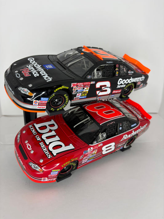 Side Facing Slanted Two Tier 1/24 NASCAR Diecast Stand/Display
