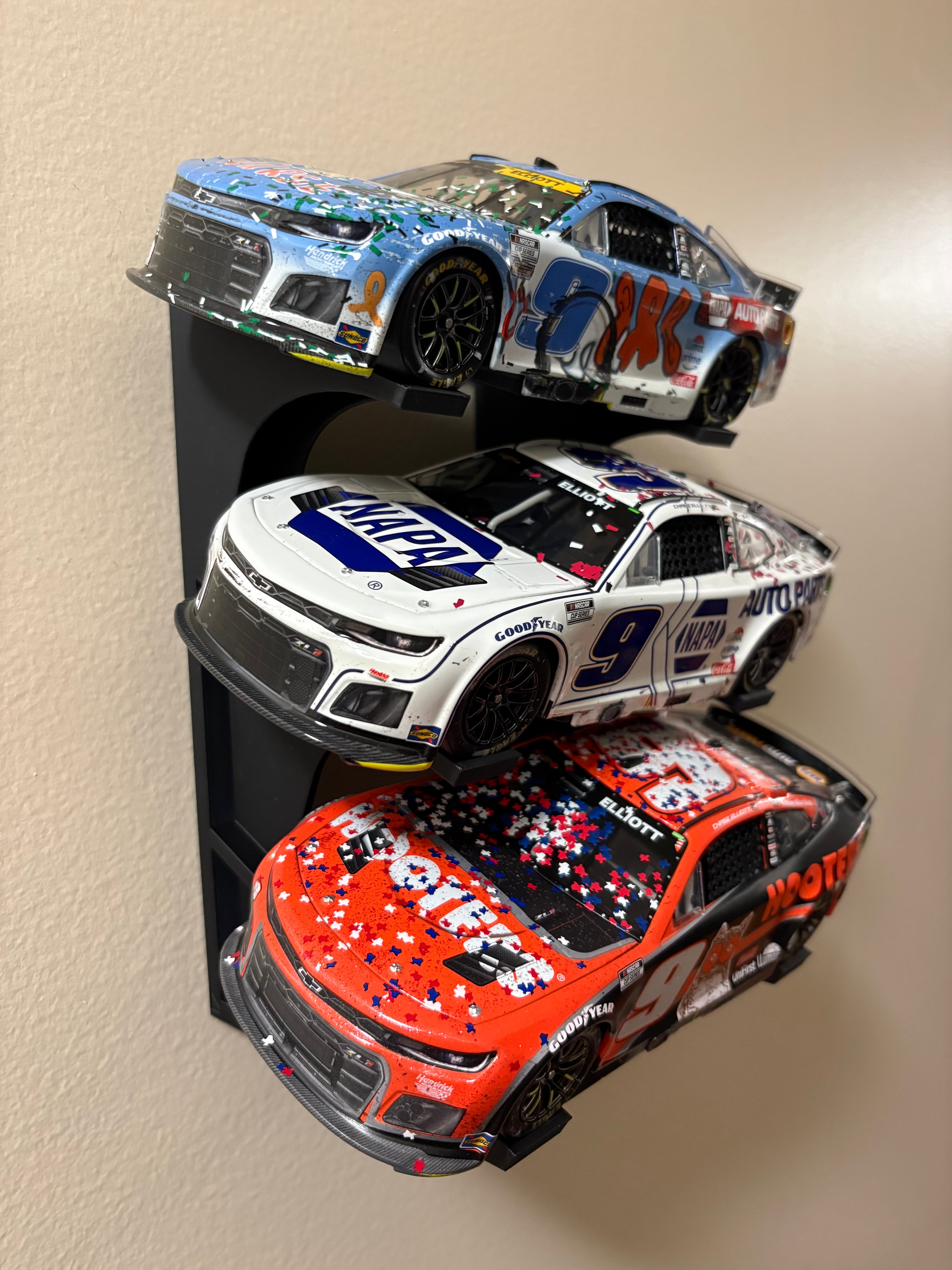 Wall Mounted Side Facing 1/24 NASCAR Diecast Stand/Display