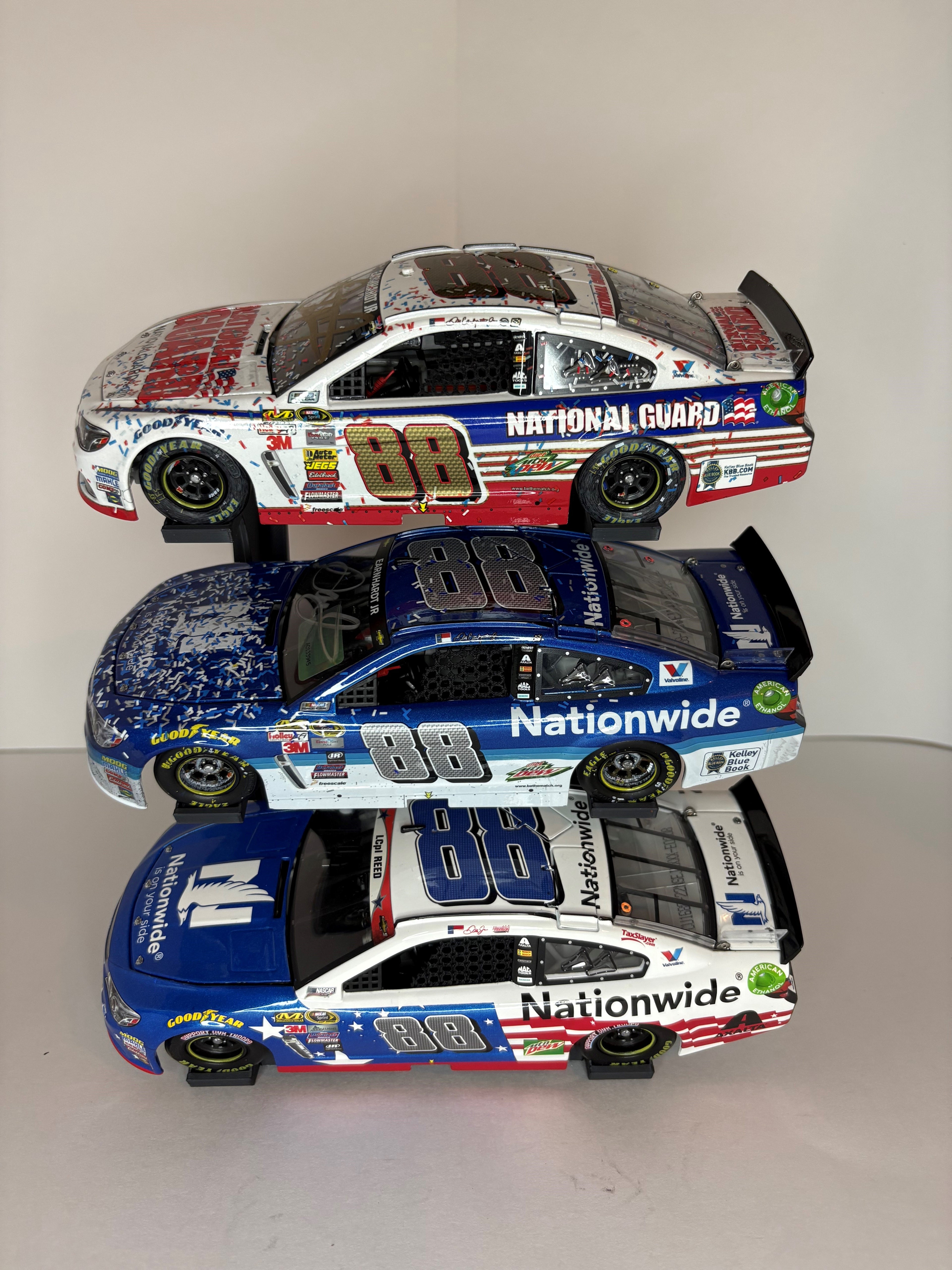 Side Facing Slanted Three Tier 1/24 NASCAR Diecast Stand